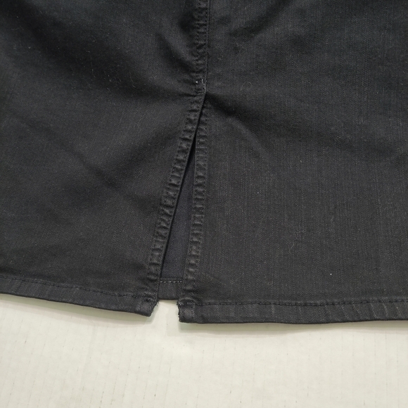 Second Yoga Black Denim Stretch Skirt Sz 29 Y2K Minimalist Made in Canada Jean - Picture 11 of 13